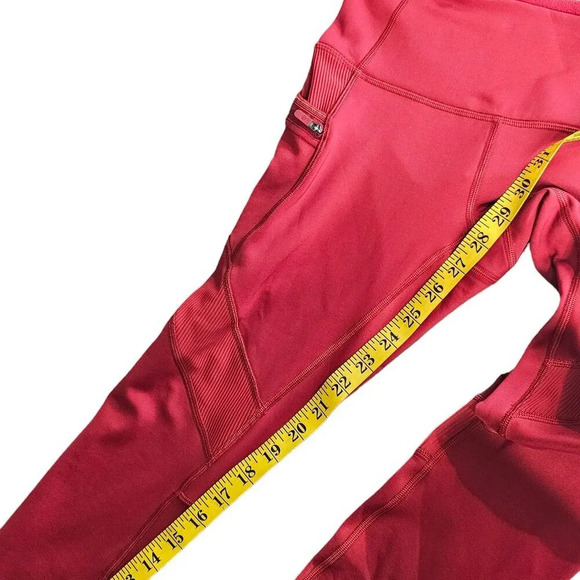 Lululemon Keep The Fleece Tight 28" Dark Sport Red Size 4 Tech Fleece Athleisure - Picture 12 of 12